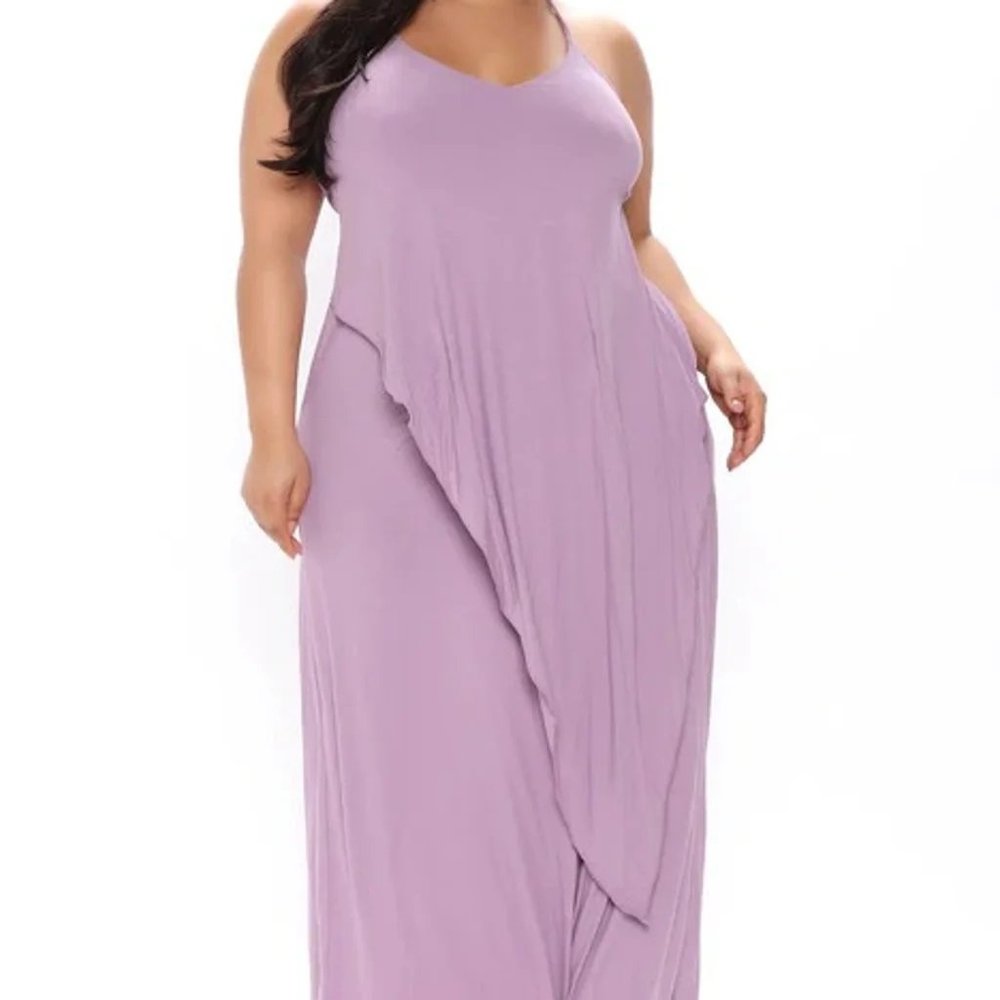 Come This Way Ribbed Maxi Dress - Lavender size 3x